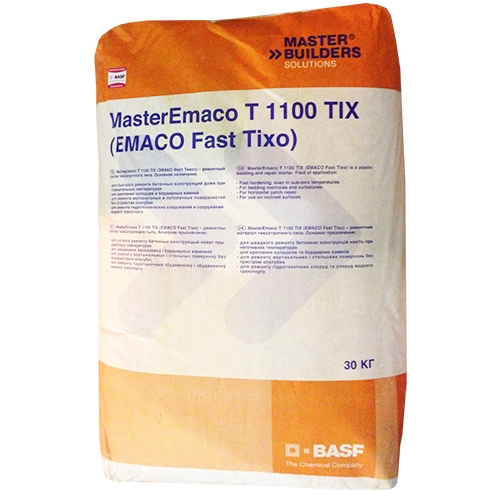 MasterEmaco T 1100 Tix (Emaco Fast Tixo), сухая смесь, тиксотропная, мешок 30 кг 