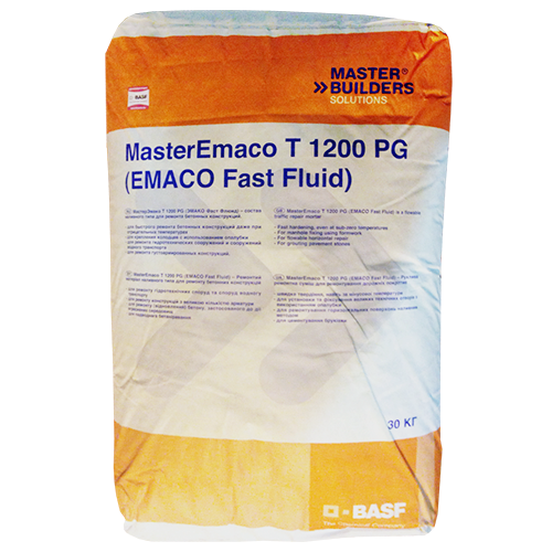 MasterEmaco T 1200 PG (Emaco Fast Fluid), сухая смесь, наливная, мешок 30 кг