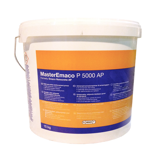 MasterEmaco P 5000AP (Emaco Nanocrete AP), состав антикоррозийный и адгезионный, Россия, ведро 15 кг