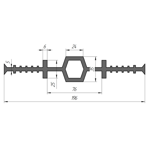 ГидроКонтур ЦДР-196К25, гидрошпонка, материал резина